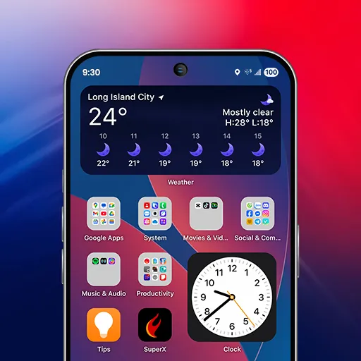 MiniPhone Launcher iOS 18 MOD APK (Dynamic Island & Pro Widgets) icon