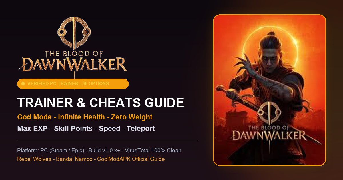 The Blood of Dawnwalker Trainer & Cheats Guide