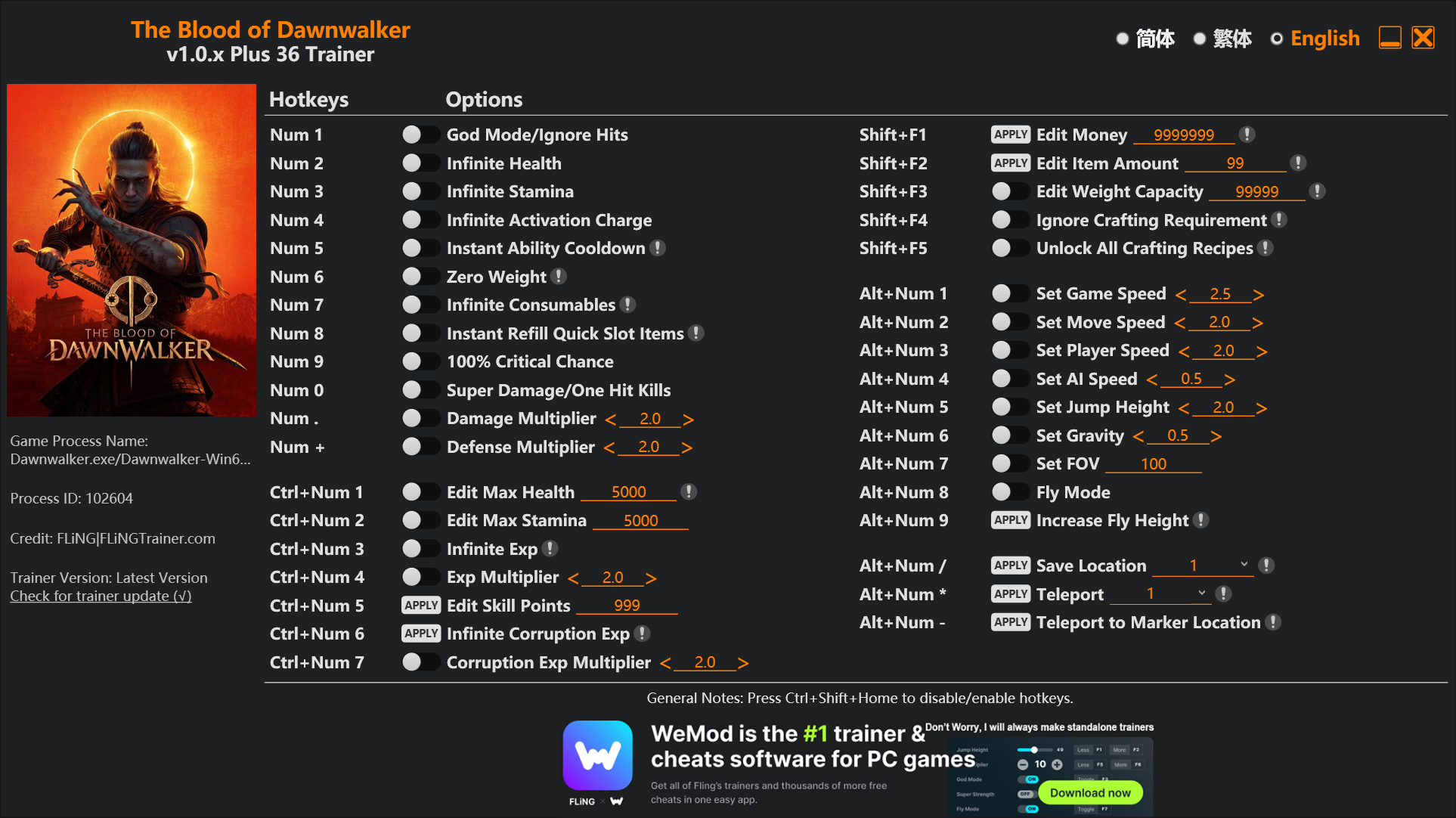 The Blood of Dawnwalker Trainer Gameplay Screenshot 1